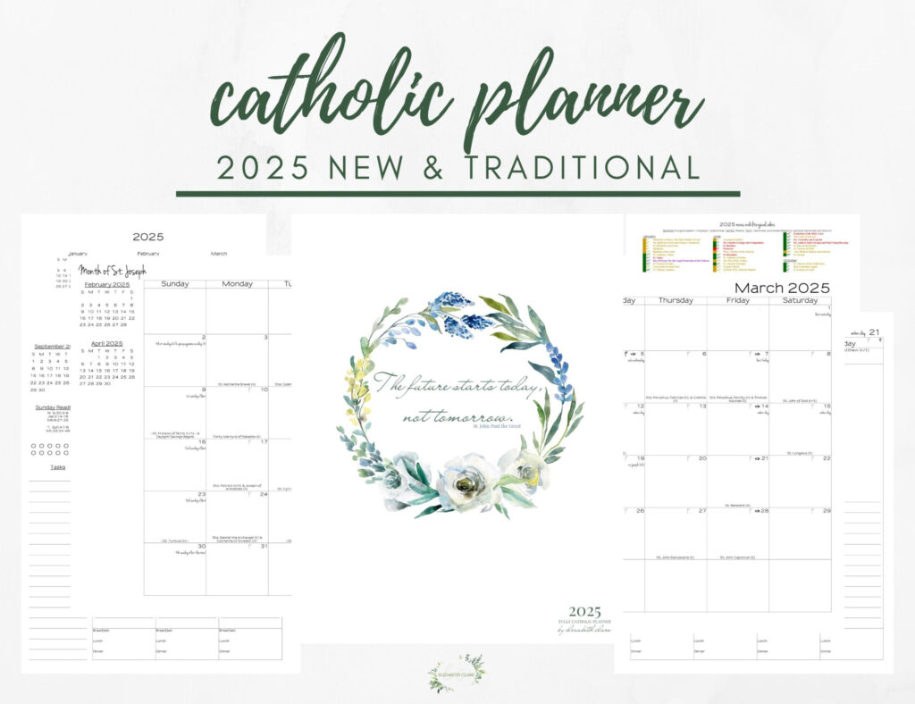 2025 Printable Catholic Planner Pdf: Fully Catholic In Liturgical Calendar 2025 Free Download Printable  | CalendarCrazePrint.Com