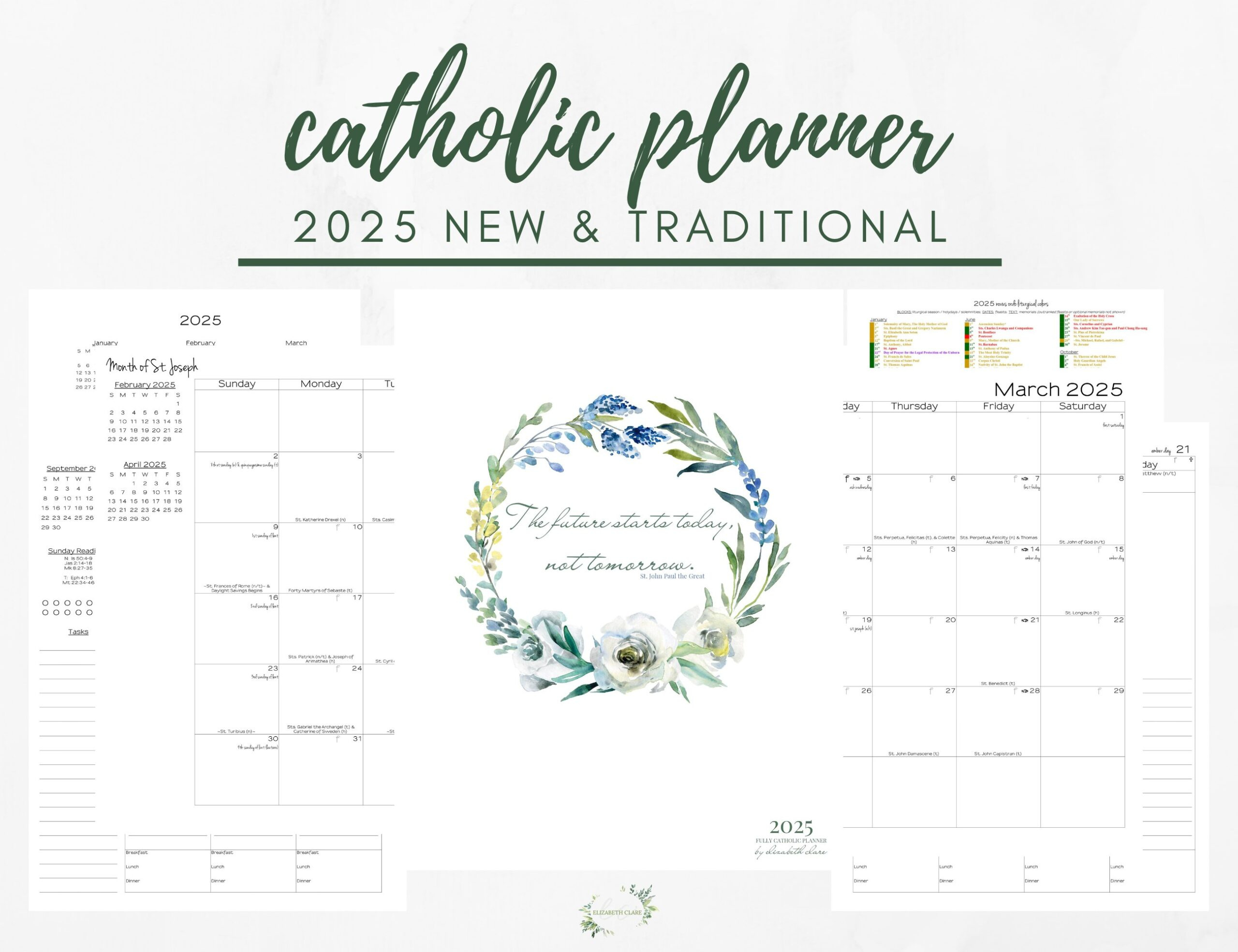 2025 Printable Catholic Planner Pdf: Fully Catholic in Liturgical Calendar 2025 Free Download Printable | CalendarCrazePrint.Com