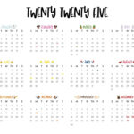 2025 Yearly Calendars   29 Free Printables | Printabulls For 12 Month Printable Calendar 2025  | CalendarCrazePrint.Com