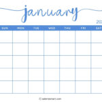 40+ Printable January 2025 Calendars | Free Pdf   Calendarkart For January 2025 Calendar Printable Free | CalendarCrazePrint.Com