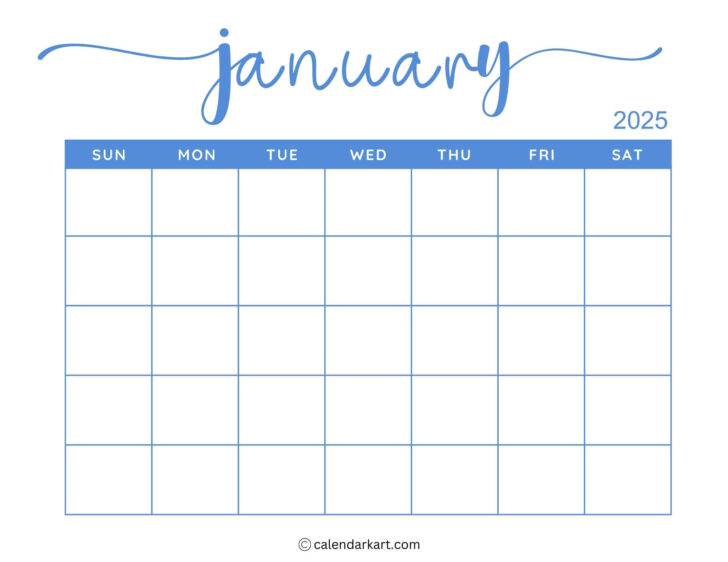 Blank Calendar Pages 2025 Printable | Calendars 2025