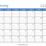 40+ Printable January 2025 Calendars | Free Pdf   Calendarkart Throughout Printable Calendar 2025 With Lines | CalendarCrazePrint.Com