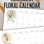 Aesthetic Floral Calendar For 2025 – Beautiful Free Printable Throughout Aesthetic Calendar 2025 Printable  | CalendarCrazePrint.Com