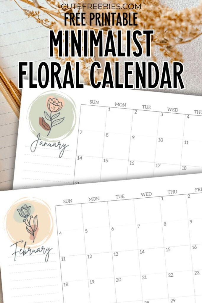 Aesthetic Floral Calendar For 2025 – Beautiful Free Printable Throughout Aesthetic Calendar 2025 Printable  | CalendarCrazePrint.Com