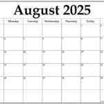 August 2025 Calendar | Free Printable Calendars In  Calendars 2025 | CalendarCrazePrint.Com