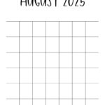 August 2025 Calendars   107 Free Printables | Printabulls With Regard To  Calendars 2025 | CalendarCrazePrint.Com