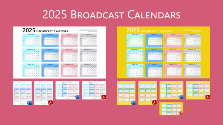 Broadcast Calendar 2025 Printable | Calendars 2025
