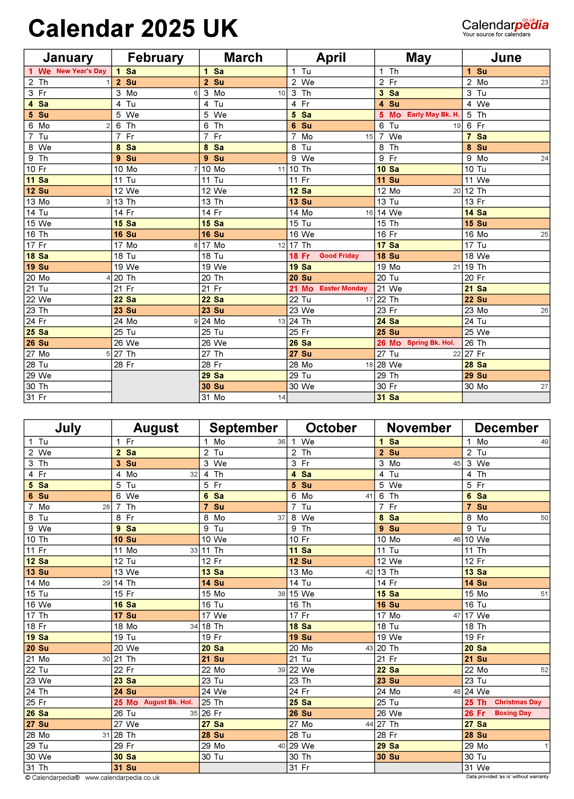 Calendar 2025 (Uk) - Free Printable Pdf Templates for 6 Month Printable Calendar 2025 | CalendarCrazePrint.Com