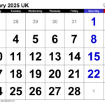 Calendar February 2025 Uk With Excel, Word And Pdf Templates Pertaining To The Calendar For February 2025