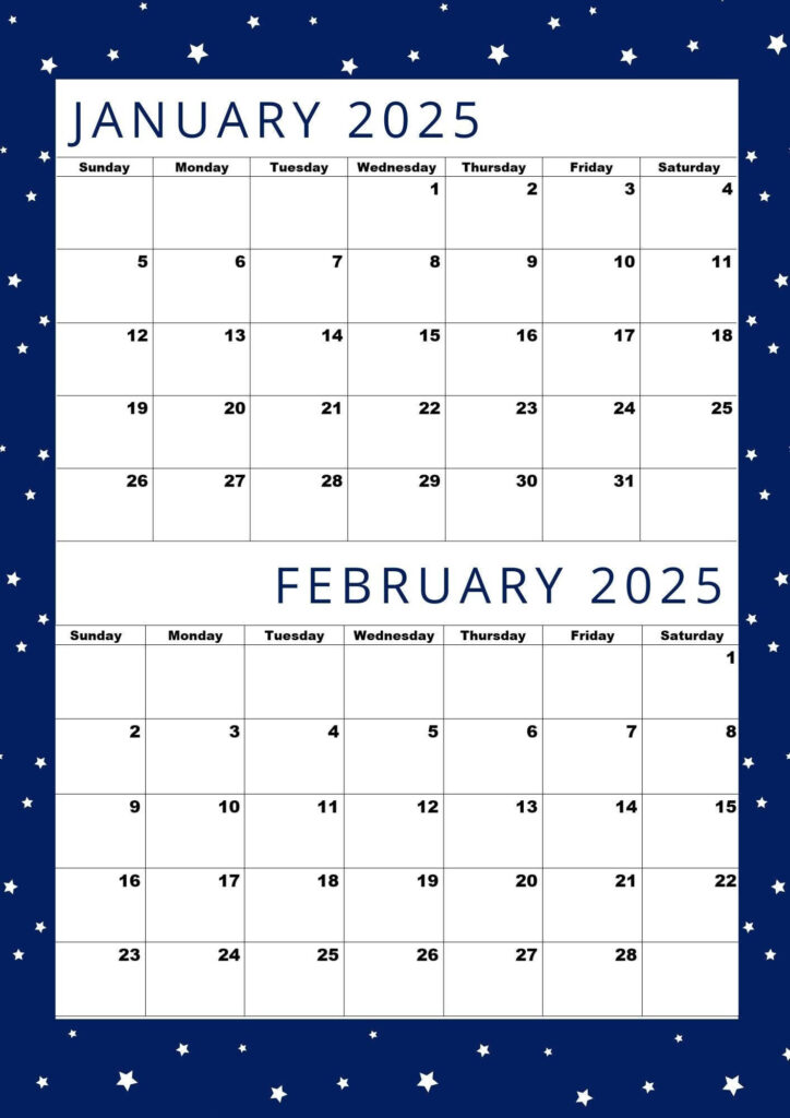 Calendar Printable For January 2025,Calendar Printable For Feb For January And February 2025 Calendar Printable