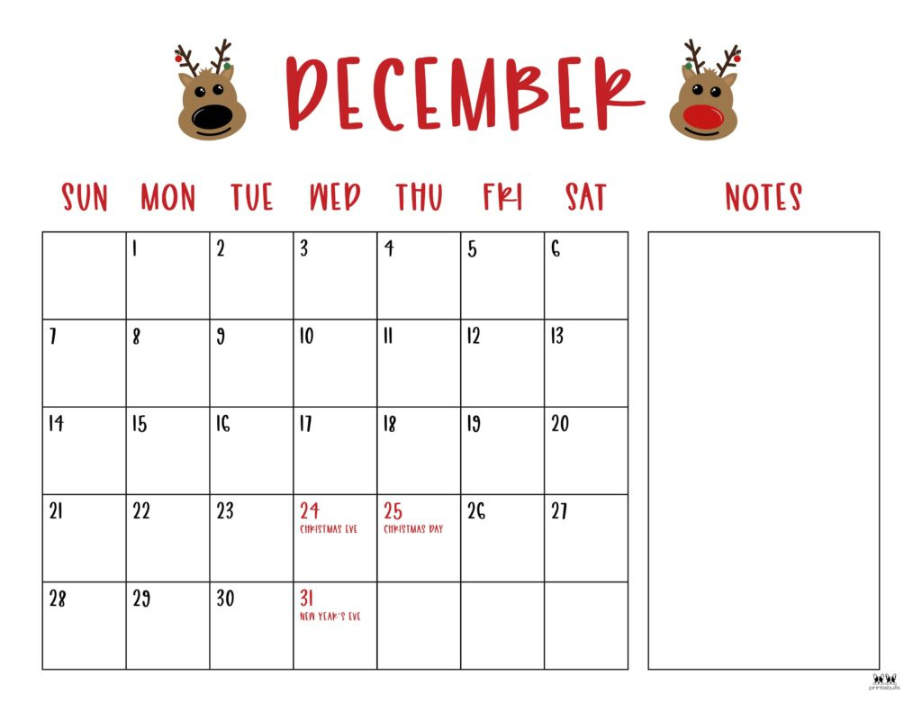 December 2025 Calendars - 107 Free Printables | Printabulls with regard to December Free Printable Calendar 2025 | CalendarCrazePrint.Com