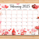 Editable February 2025 Calendar, Sweet Valentine 2025 With Cute Throughout February 2025 Calendar Valentine&#039;s Day