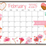 Editable February Calendar 2025, Printable Calendar 2025, Cute Regarding Cute February 2025 Calendar