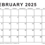 Editable Printable Calendars 2025   Typeable Pdf   Calendarkart In February 2025 Fillable Calendar