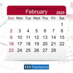 February 2025 Calendar | 123Freevectors For February 2025 Calendar 123calendars