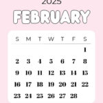 February 2025 Calendar   20 Cute & Free Printables | Saturdaygift With Regard To Cute February 2025 Calendar