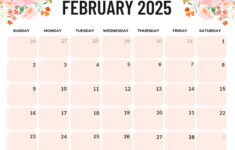 February 2025 Calendar (52 Free Pdf Printables) for Pictures For February Calendar 2025