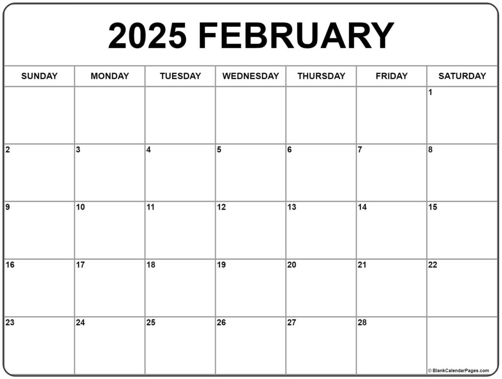 February 2025 Calendar | Free Printable Calendars With Regard To February 24th Calendar 2025