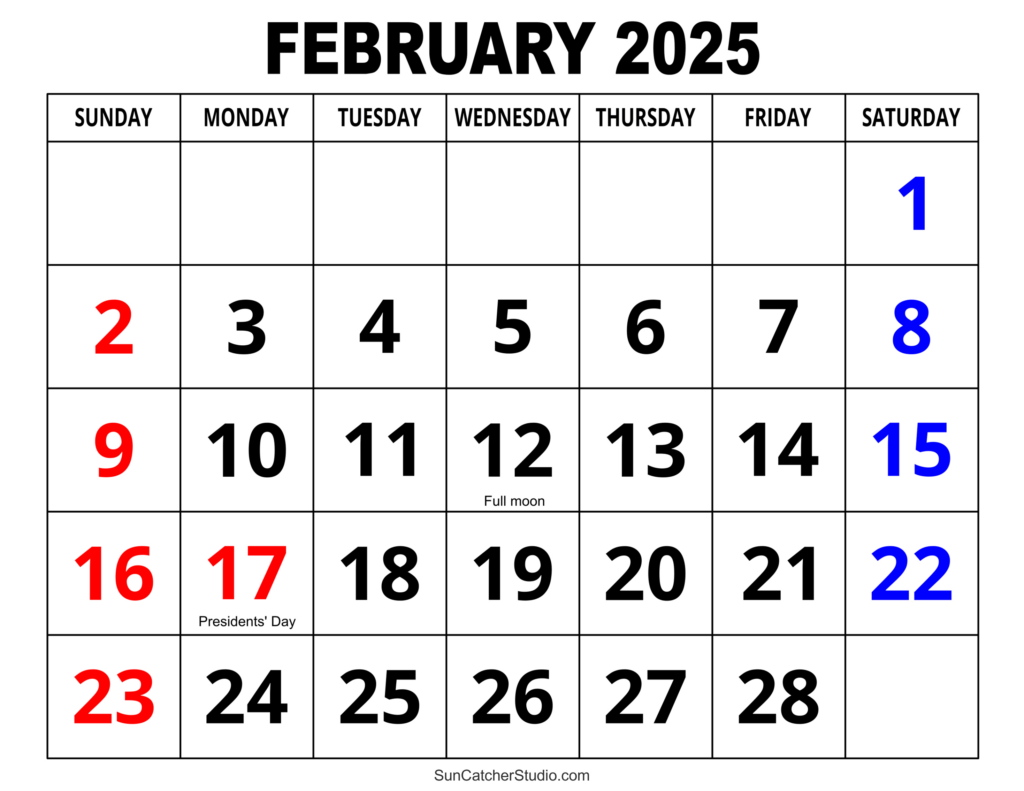 February 2025 Calendar (Free Printable) – Diy Projects, Patterns Regarding 2025 Printable February Calendar