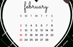 February 2025 Calendar Love Design Vector, February 2025, February throughout February 2025 Calendar Design