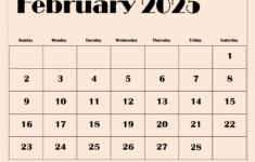 February 2025 Calendar Printable Pdf Template With Holidays intended for Calender February 2025