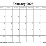 February 2025 Calendar   Printable Templates & More With Show Me February 2025 Calendar