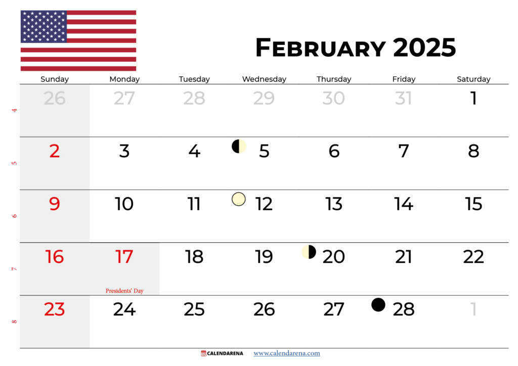 February 2025 Calendar With Holidays Within February Calendar With Events 2025