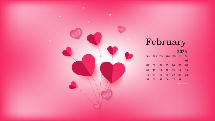 February 2025 Calendar Background