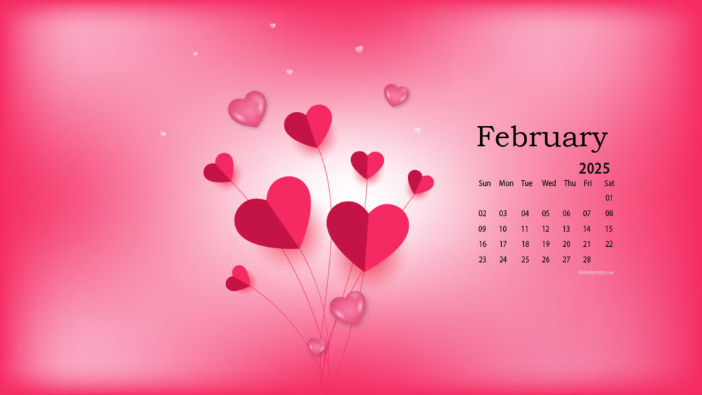 February 2025 Desktop Wallpaper Calendar   Calendarlabs Within February Calendar Wallpaper 2025