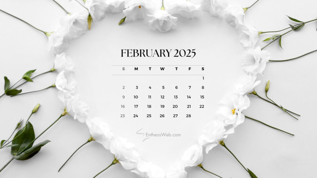 February 2025 Desktop Wallpaper Calendars | Entheosweb For February 2025 Calendar Desktop Wallpaper