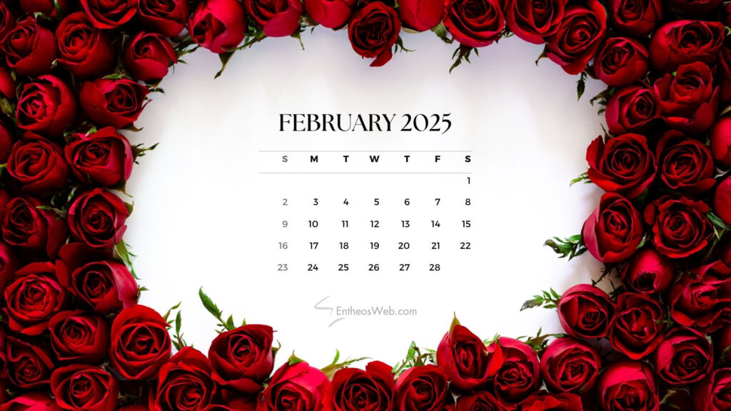 February 2025 Desktop Wallpaper Calendars | Entheosweb For February 2025 Calendar Desktop Wallpaper