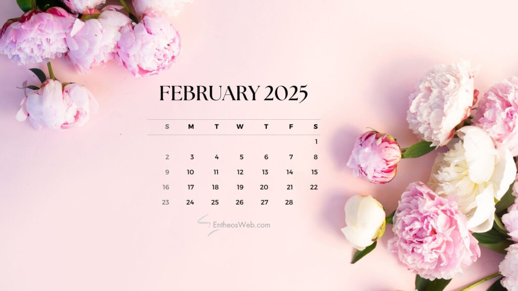 February 2025 Desktop Wallpaper Calendars | Entheosweb For February Calendar Wallpaper 2025