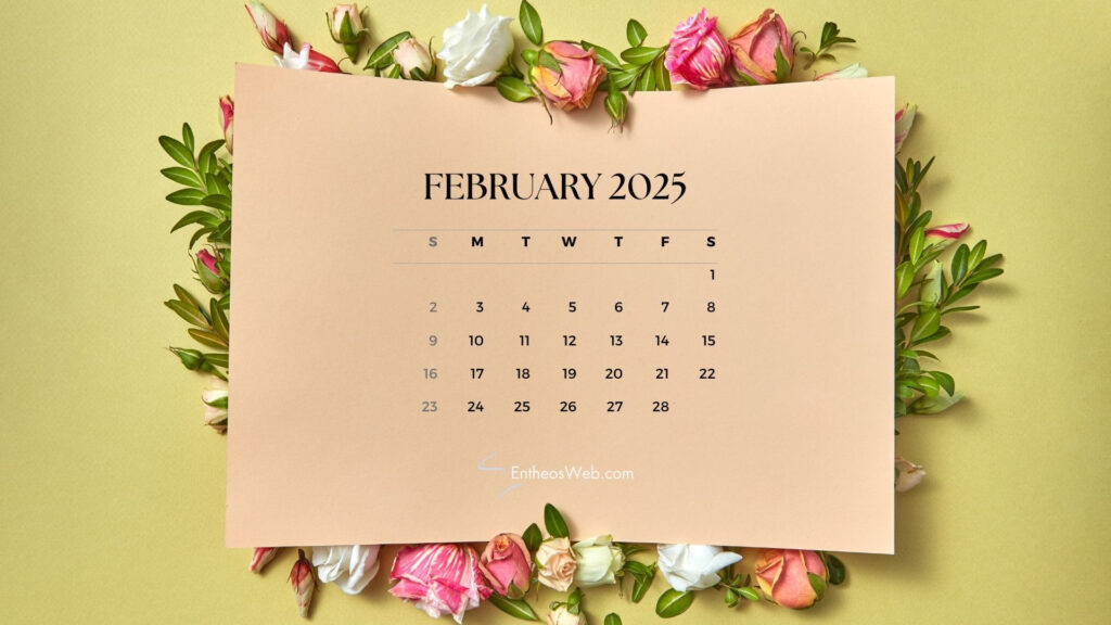 February 2025 Desktop Wallpaper Calendars | Entheosweb With February 2025 Calendar Desktop Wallpaper