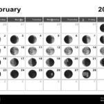 February 2025 Lunar Calendar, Moon Cycles, Moon Phases Stock Photo For February 2025 Moon Calendar