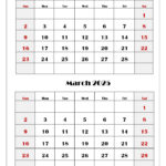 February And March 2025 Calendar Printable | Two Months Calendar Throughout February And March 2025 Printable Calendar