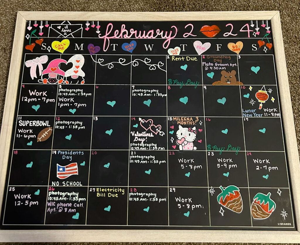 February Chalkboard Calendar Intended For February 2025 Chalkboard Calendar Ideas