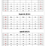 February To April 2025 Calendar Printable Pdf | Three Months Calendar Inside February March April 2025 Calendar