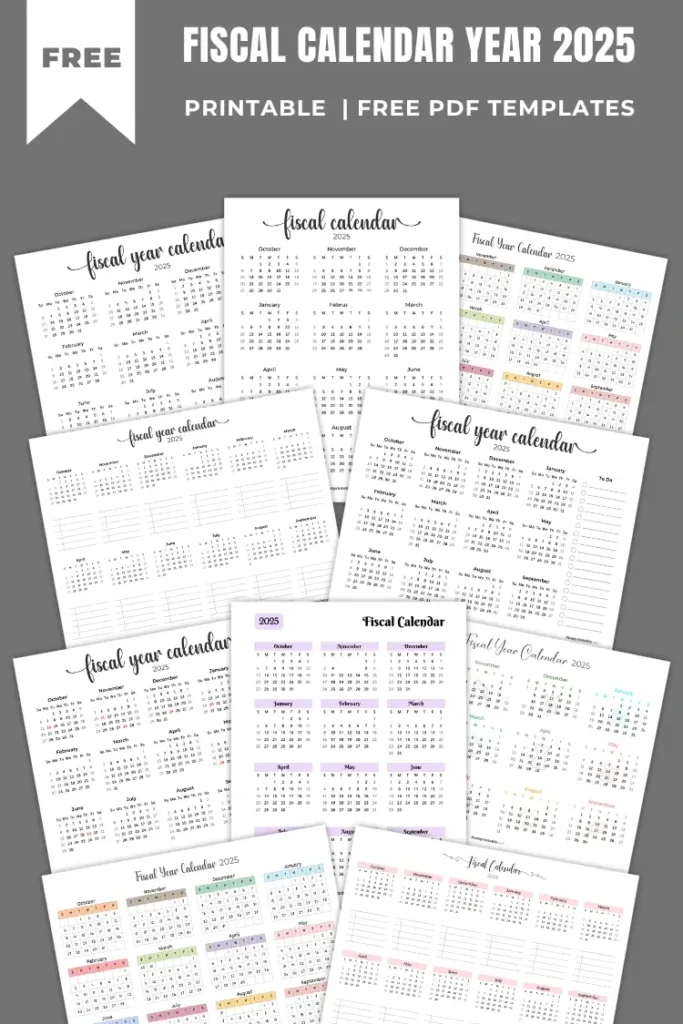 Fiscal Calendar Year 2025 | Printable Pdf Templates Inside Fiscal Year 2025 Calendar Printable  | CalendarCrazePrint.Com