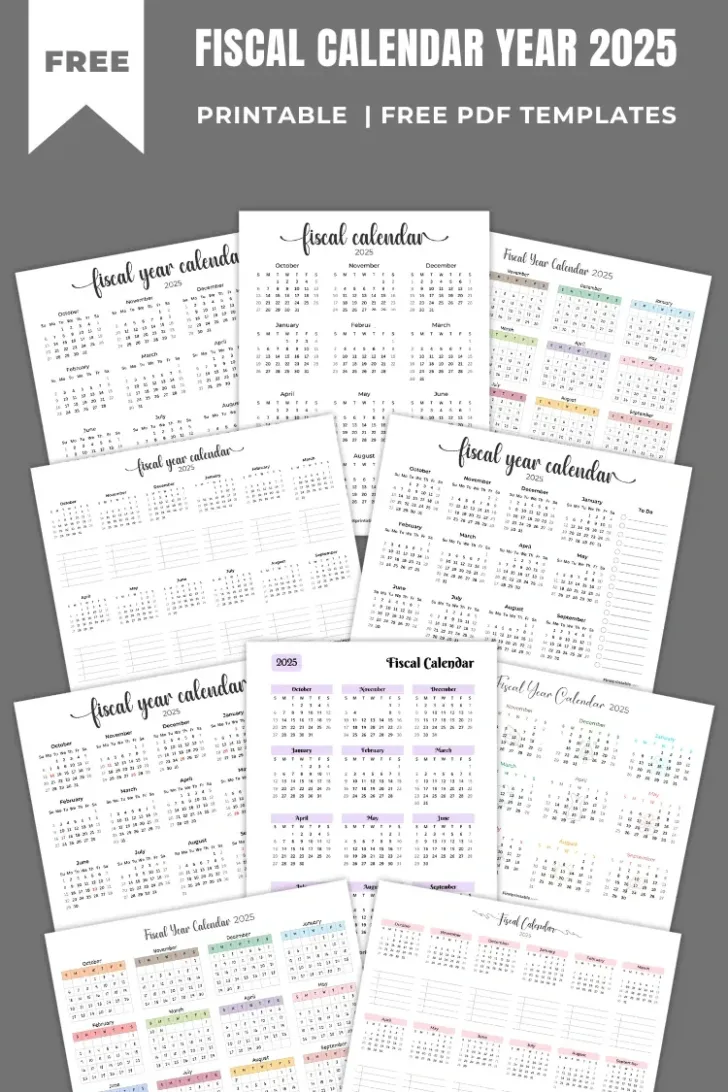 Fiscal Year 2025 Calendar Printable | Calendars 2025