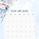 Floral Monthly 2025 Calendar – Free Pdf Printables | Entheosweb Inside  Calendars 2025 | CalendarCrazePrint.Com