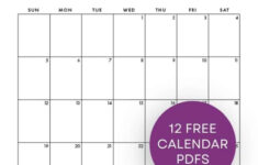 Free 2025 Monthly Calendar Template – January To December throughout  Calendars 2025 | CalendarCrazePrint.Com