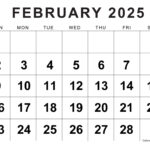 Free & Cute Printable February 2025 Calendar   Calendarkart In Printable Feb 2025 Calendar