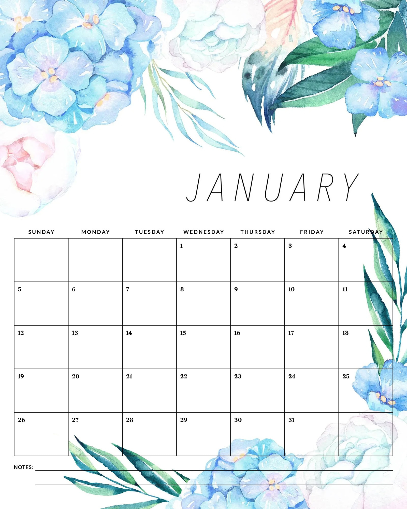 Free Printable 2025 Floral Calendar - The Cottage Market throughout Printable Floral Calendar 2025 | CalendarCrazePrint.Com