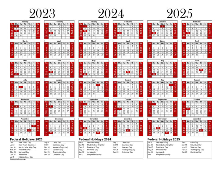 3 Year Calendar 2024 to 2025 Printable | Calendars 2025