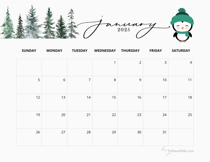 Free Printable Calendar Jan 2025 | Calendars 2025