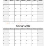 January And February 2025 Calendar | Wikidates In January February 2025 Calendar