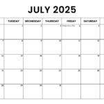 July 2025 Calendar With Holidays, Sunday & Monday Start, Printable With Regard To Printable July 2025 Calendar With Holidays | CalendarCrazePrint.Com