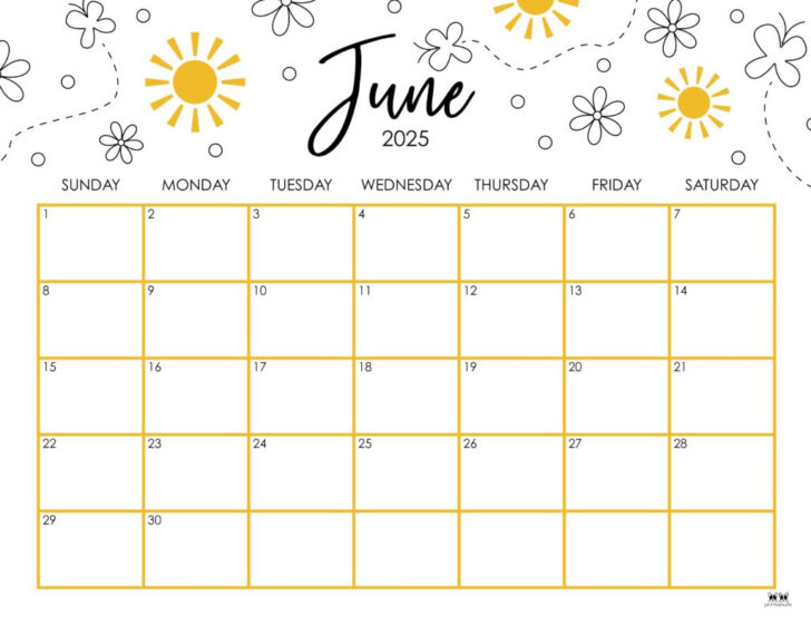 July 2025-June 2025 Calendar Printable | Calendars 2025