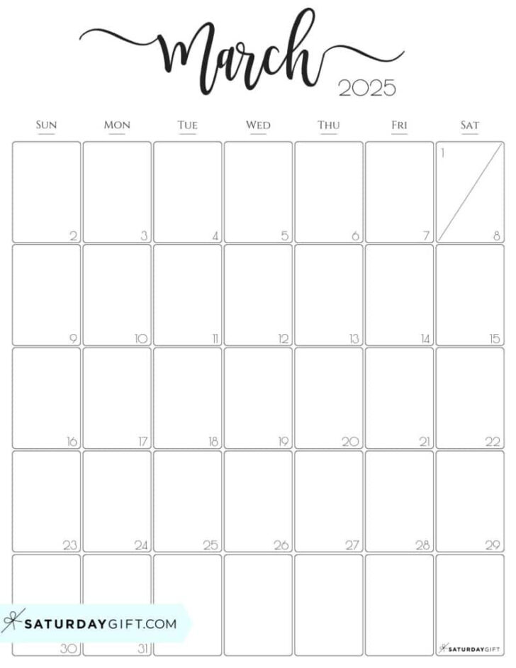 March 2025 Calendar Printable Vertical | Calendars 2025