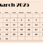 March 2025 Calendar Printable Pdf Template With Holidays Pertaining To February March 2025 Calendar